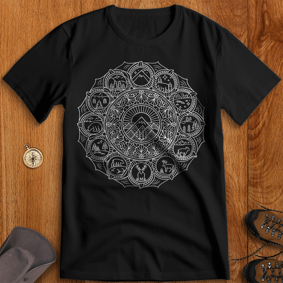 Wild Mandala Nature-Inspired T-Shirt