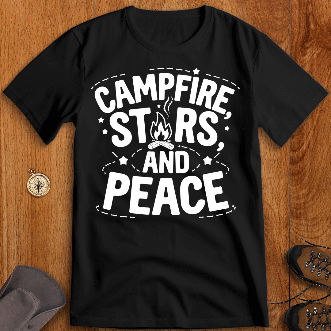 Campfire, Stars, and Peace - Nature Lover’s T-Shirt
