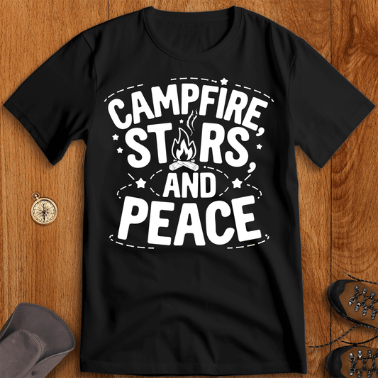 Campfire, Stars, and Peace - Nature Lover’s T-Shirt
