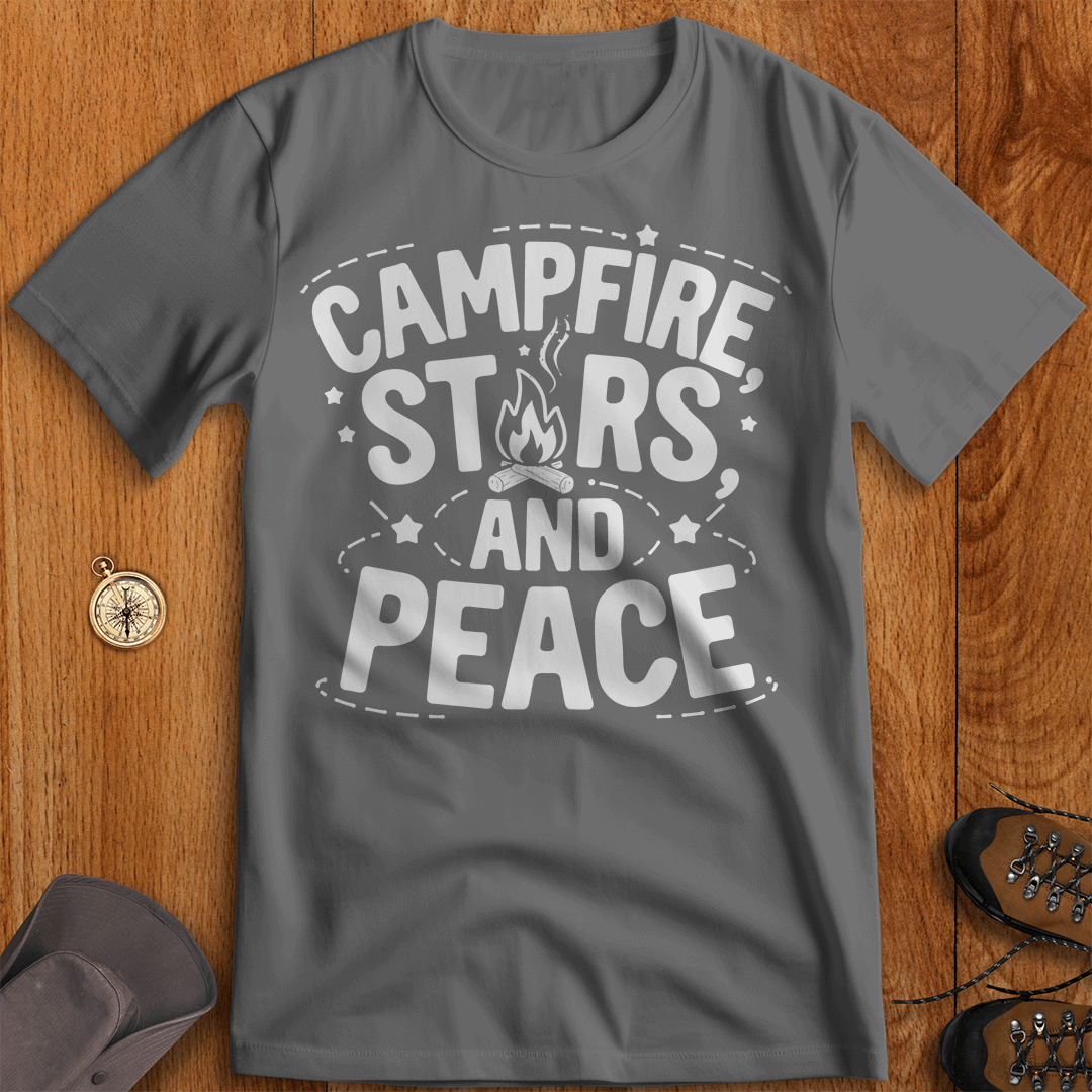 Campfire, Stars, and Peace - Nature Lover’s T-Shirt
