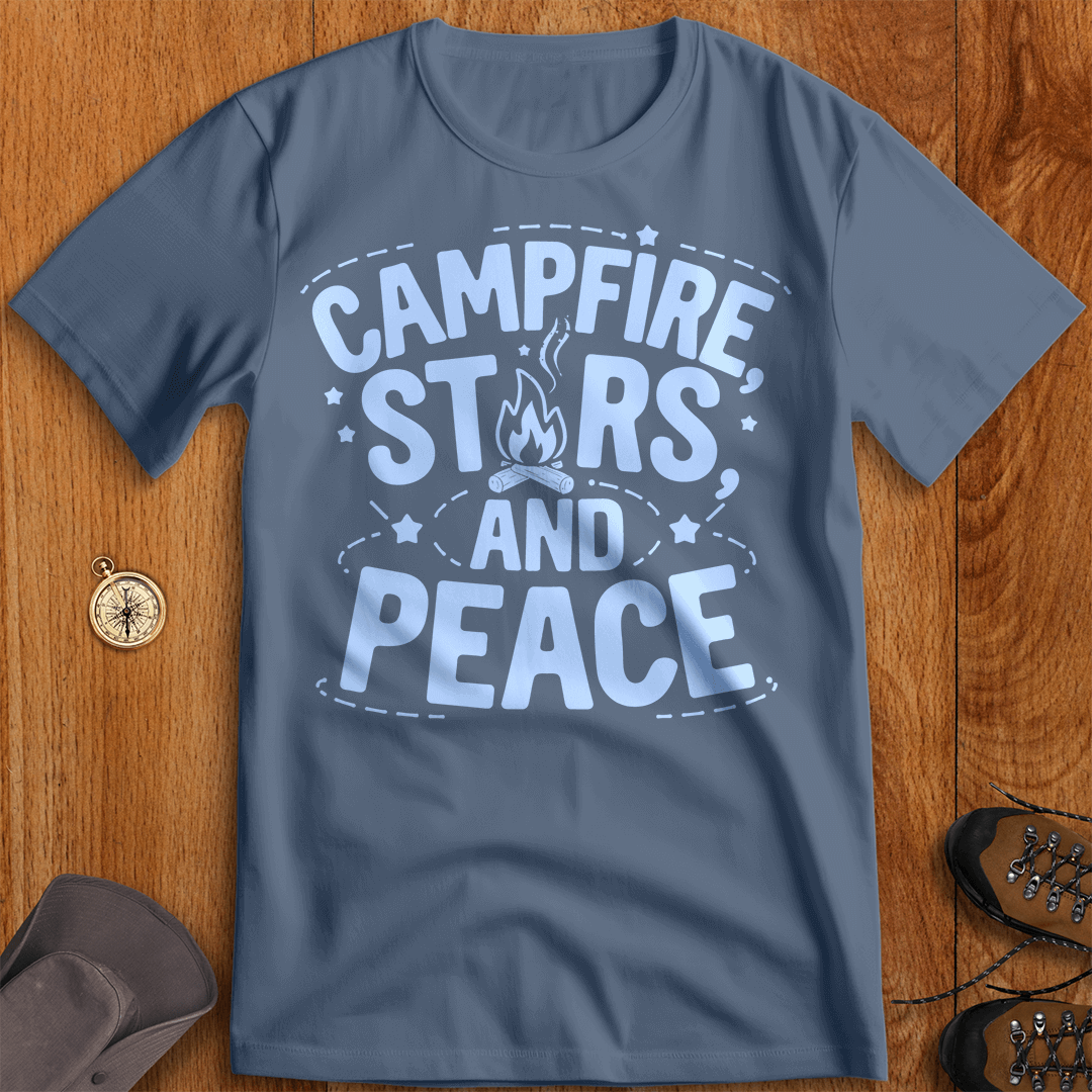 Campfire, Stars, and Peace - Nature Lover’s T-Shirt