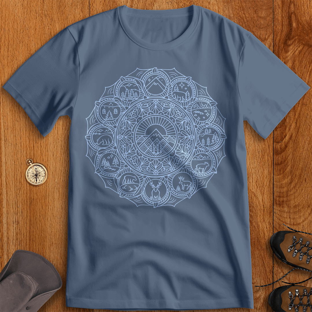Wild Mandala Nature-Inspired T-Shirt