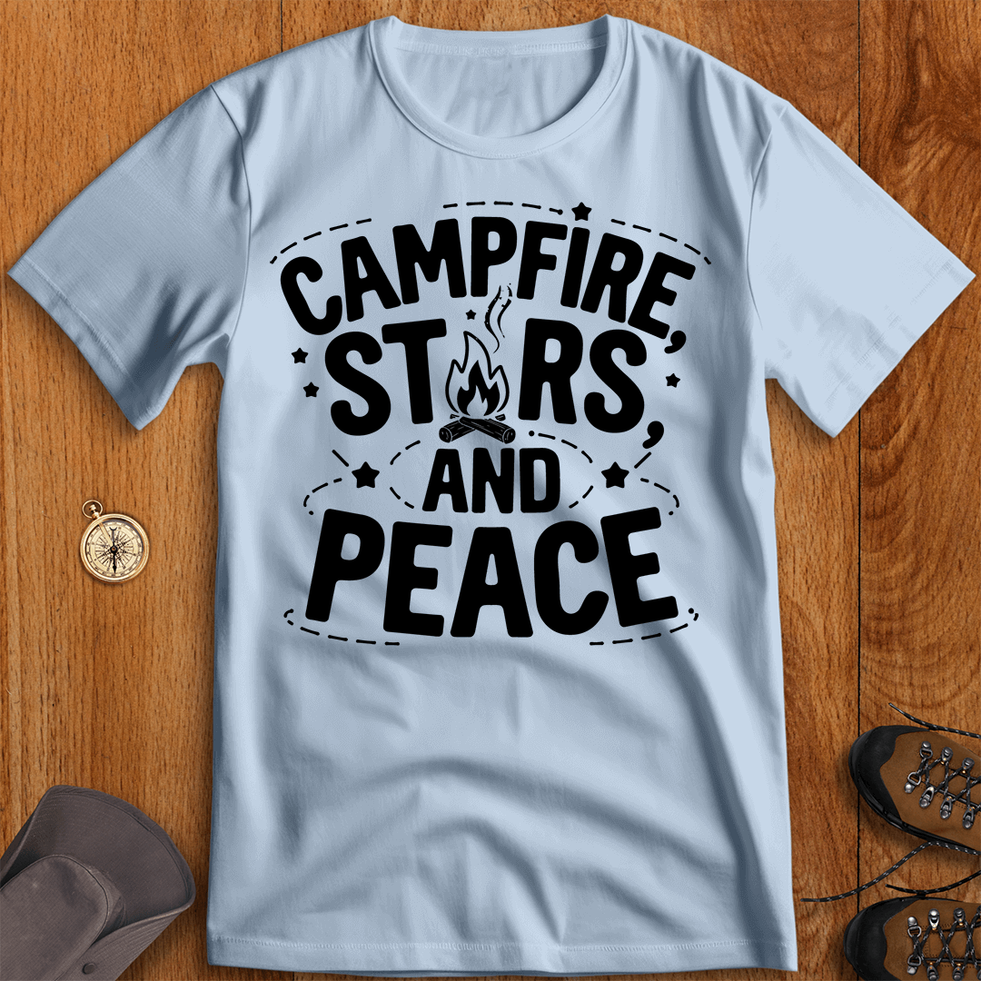 Campfire, Stars, and Peace - Nature Lover’s T-Shirt