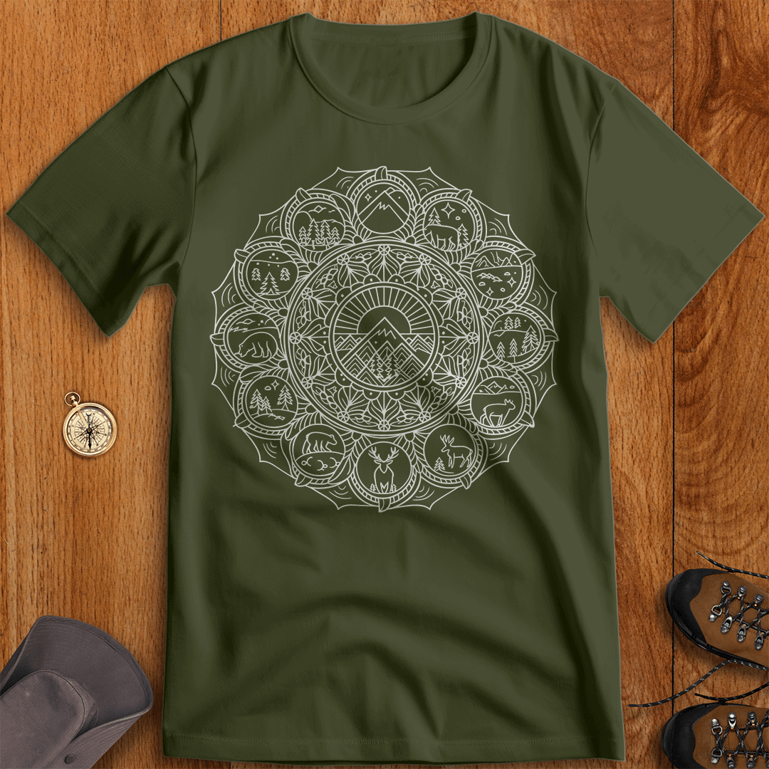 Wild Mandala Nature-Inspired T-Shirt