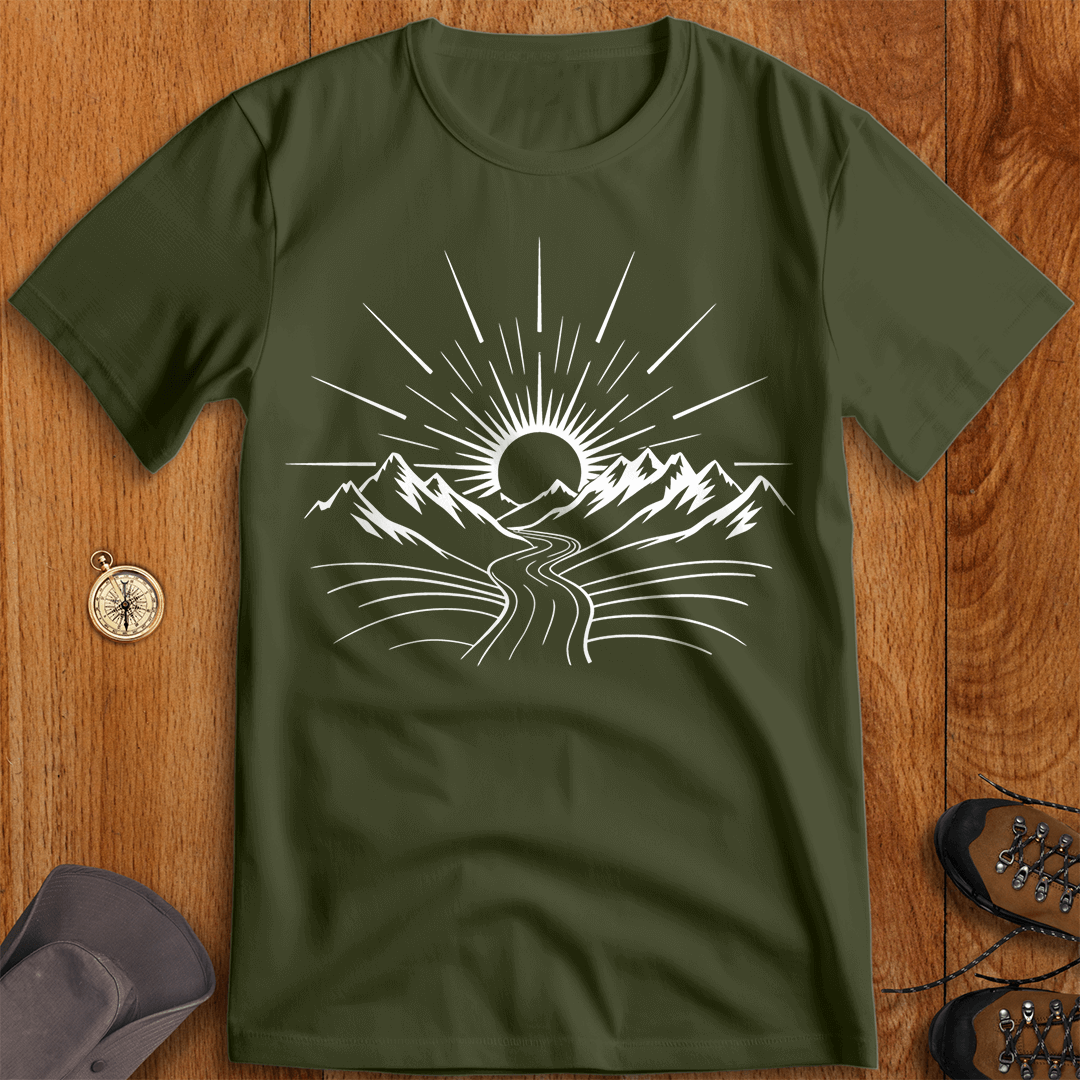 Sunlit Pathways: Journey to the Horizon