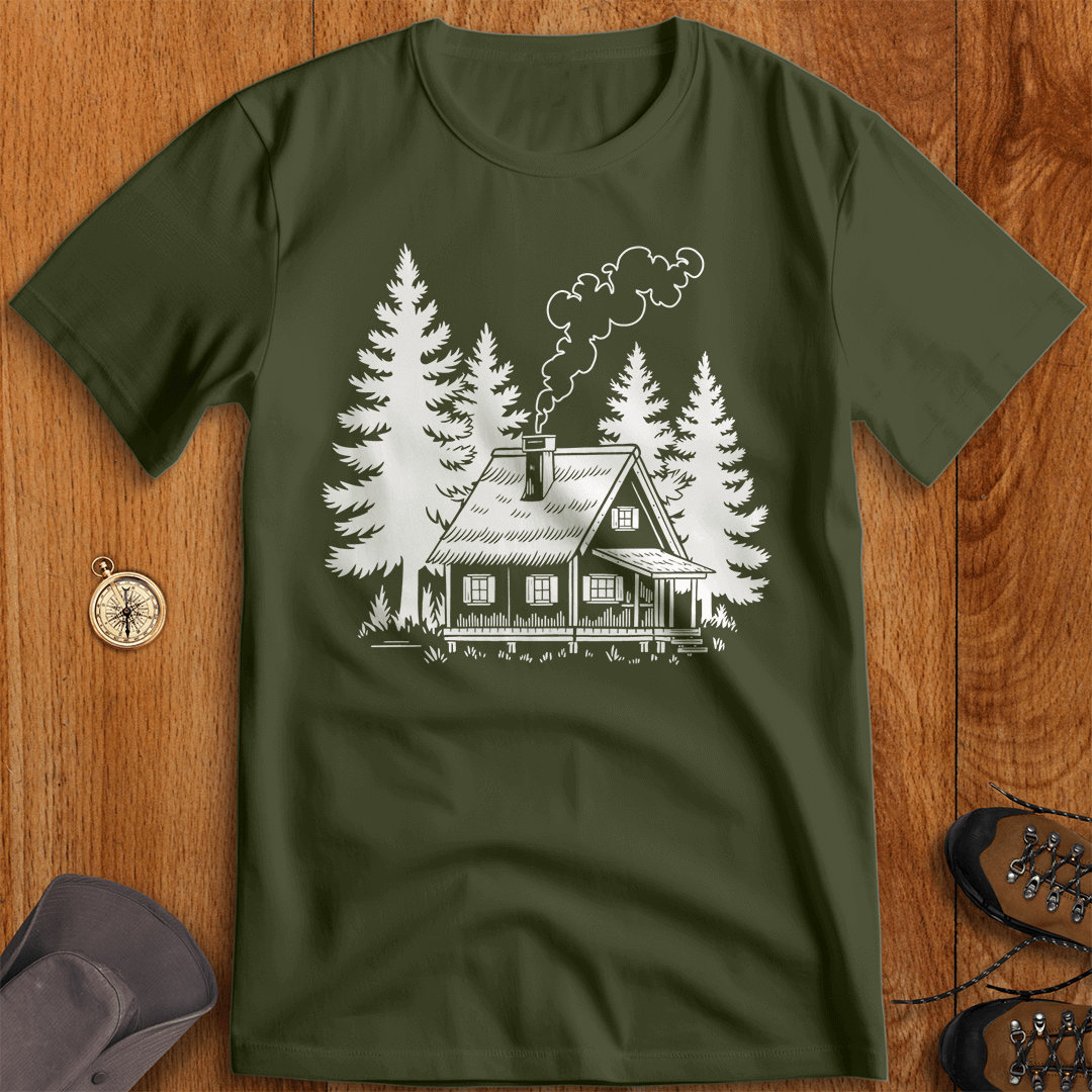 Cozy Cabin Retreat Rustic Escape T-Shirt