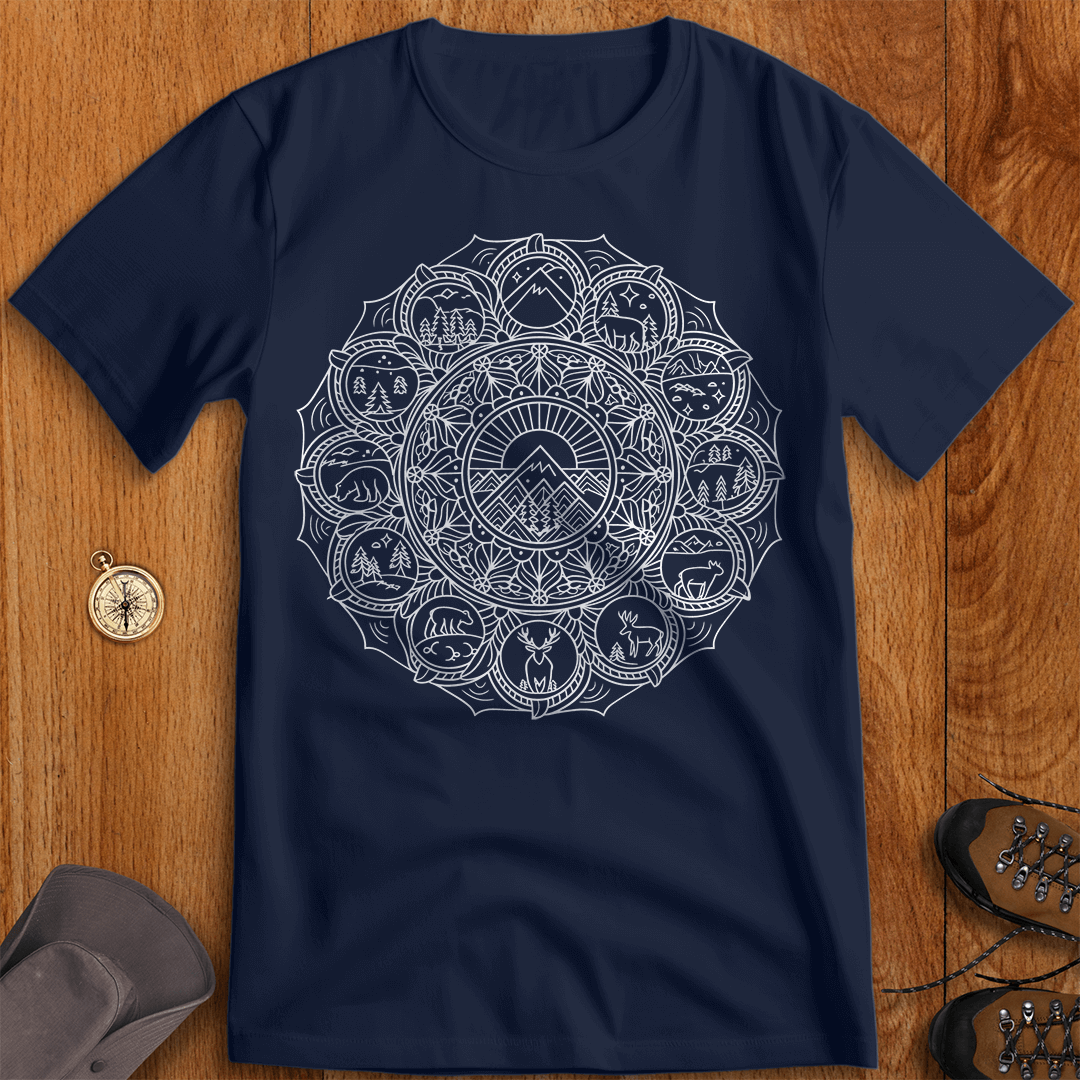 Wild Mandala Nature-Inspired T-Shirt