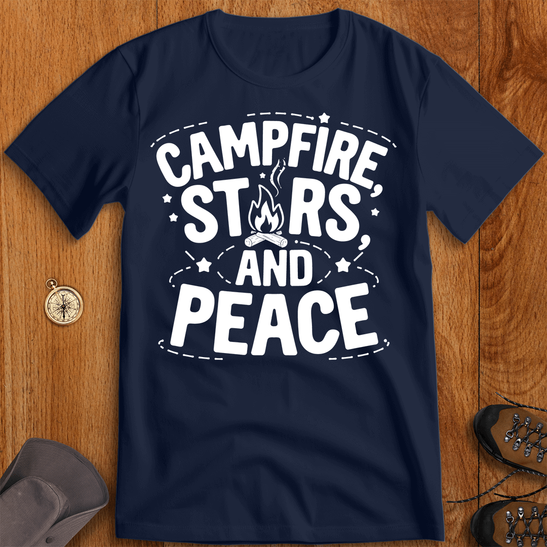 Campfire, Stars, and Peace - Nature Lover’s T-Shirt
