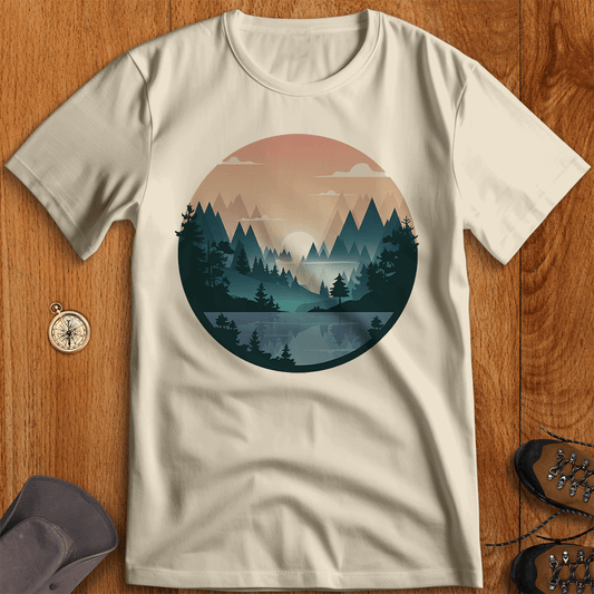 Mountain Sunset Adventure – Scenic Wilderness Tee