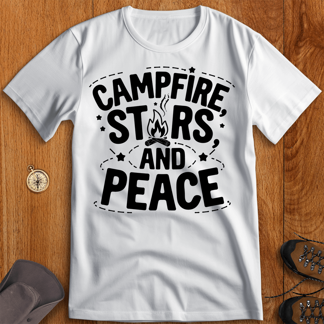 Campfire, Stars, and Peace - Nature Lover’s T-Shirt